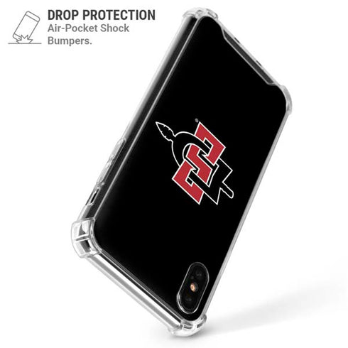 San Diego State University Aztecs Logo iPhone XS Max Clear Case